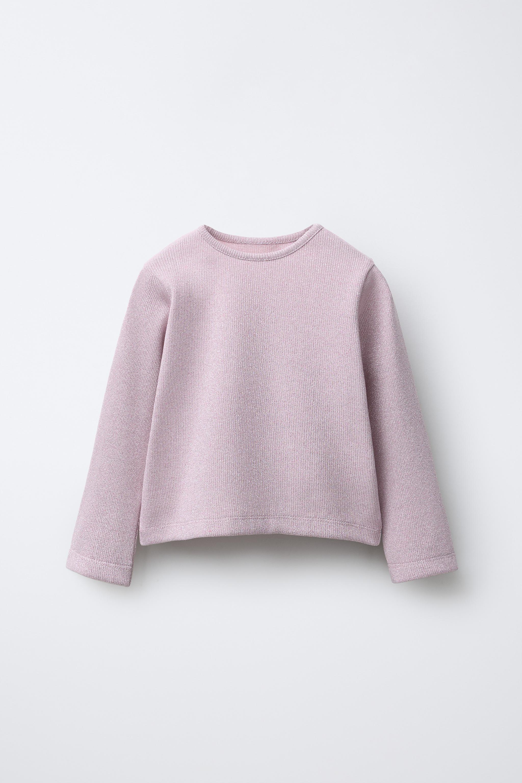 SPARKLY RIBBED T-SHIRT